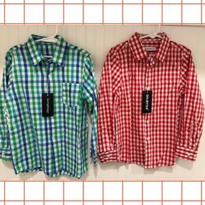 NWT Set of 2 Boys Checkered Shirts [Size Small 5-6 years]
